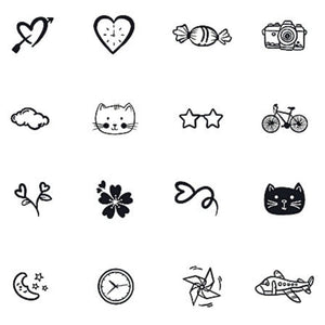 Cute Mini Icons Sheet Tattoo - 2 | Temporalis