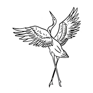 Dancing Crane Tattoo - 2 | Temporalis
