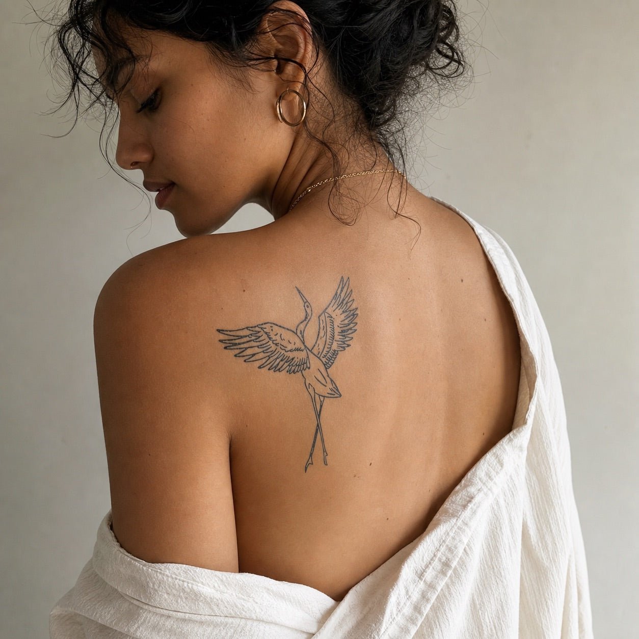 Dancing Crane Tattoo - 1 | Temporalis