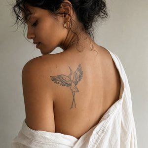 Dancing Crane Tattoo - 1 | Temporalis