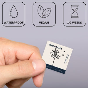 Dandelion temporary tattoo with blowing seeds - 3 | Temporalis