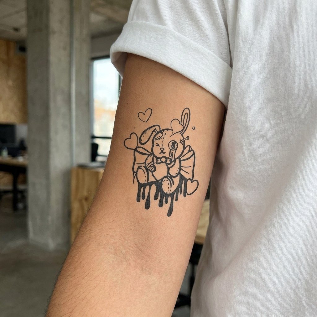 Dark Bunny Doll Tattoo - 1 | Temporalis