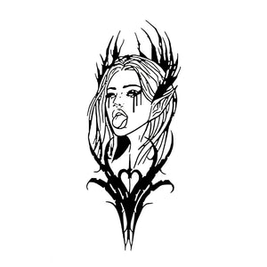 Dark Elf Girl Tattoo - 2 | Temporalis