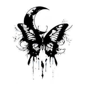 Dark Moon Butterfly Tattoo - 2 | Temporalis