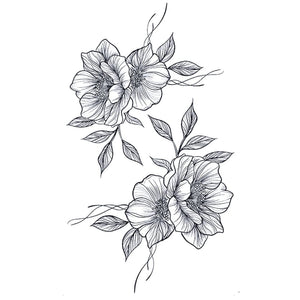 Double Peony Bouquet Tattoo - 2 | Temporalis