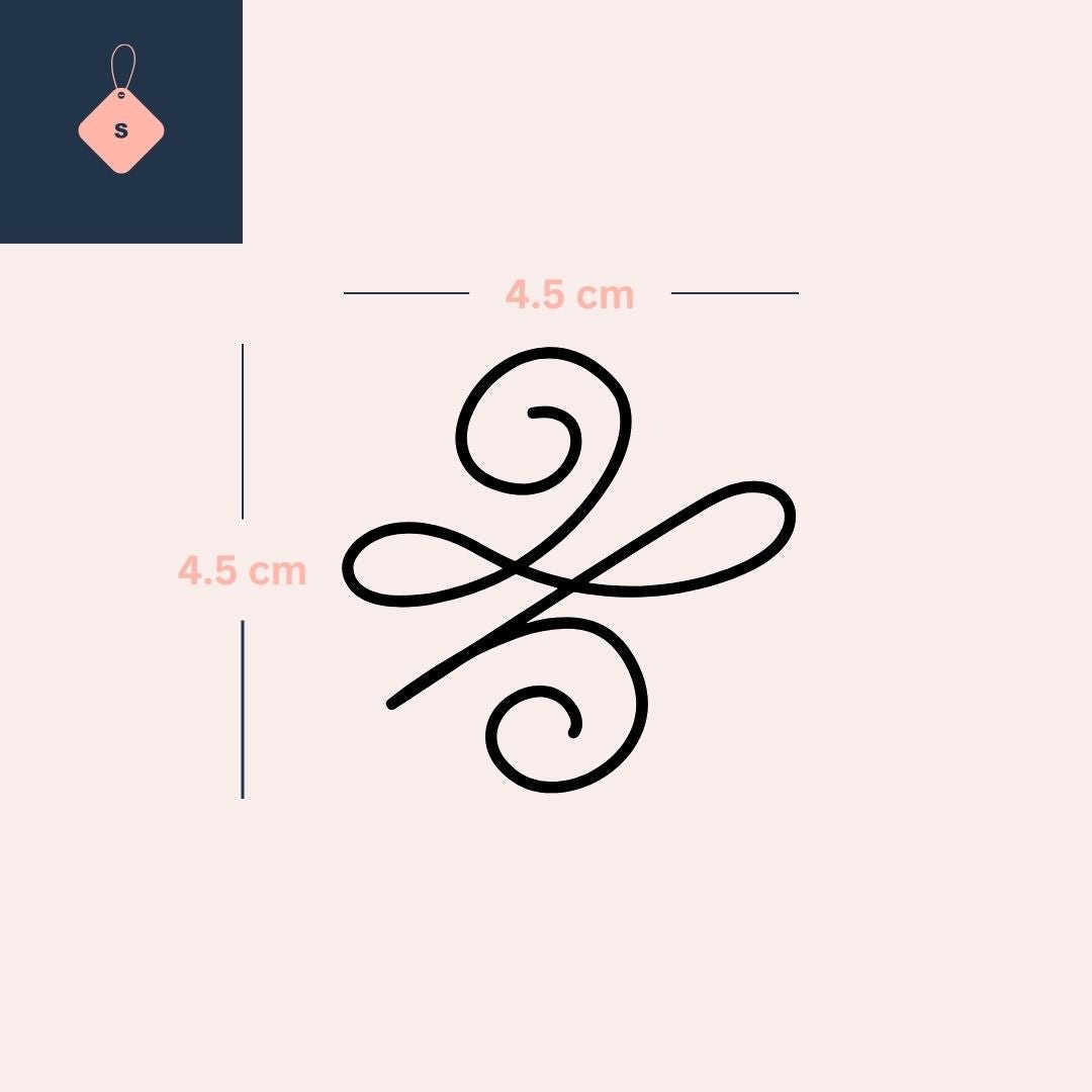 Ethereal Swirl Emblem 3 - Temporalis® - Tymczasowy tatuaż