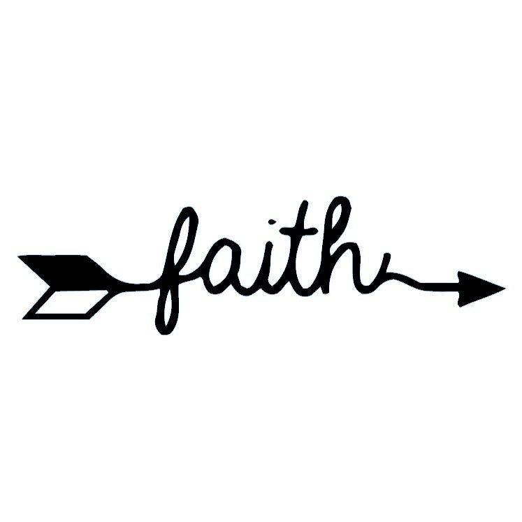 Faith Arrow Script Temporary Tattoo - 2 | Temporalis
