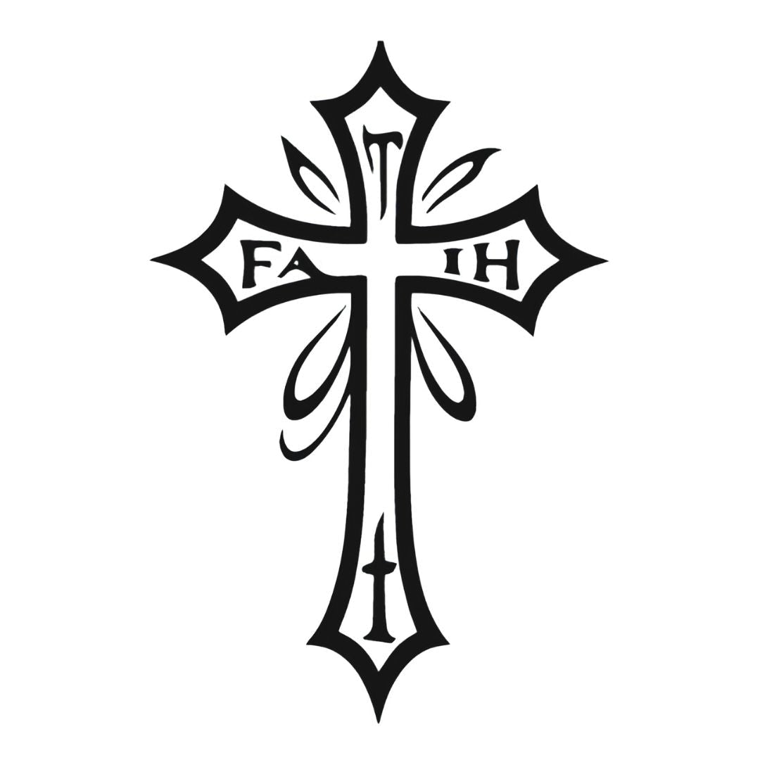 Faith Cross Tattoo - 2 | Temporalis