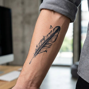 Feather & Birds Tattoo - 1 | Temporalis