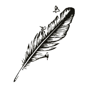 Feather & Birds Tattoo - 2 | Temporalis