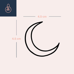 Fine line crescent moon temporary tattoo - 4 | Temporalis
