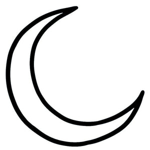 Fine line crescent moon temporary tattoo - 2 | Temporalis
