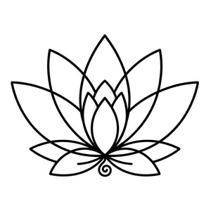Fine line lotus flower temporary tattoo - 2 | Temporalis