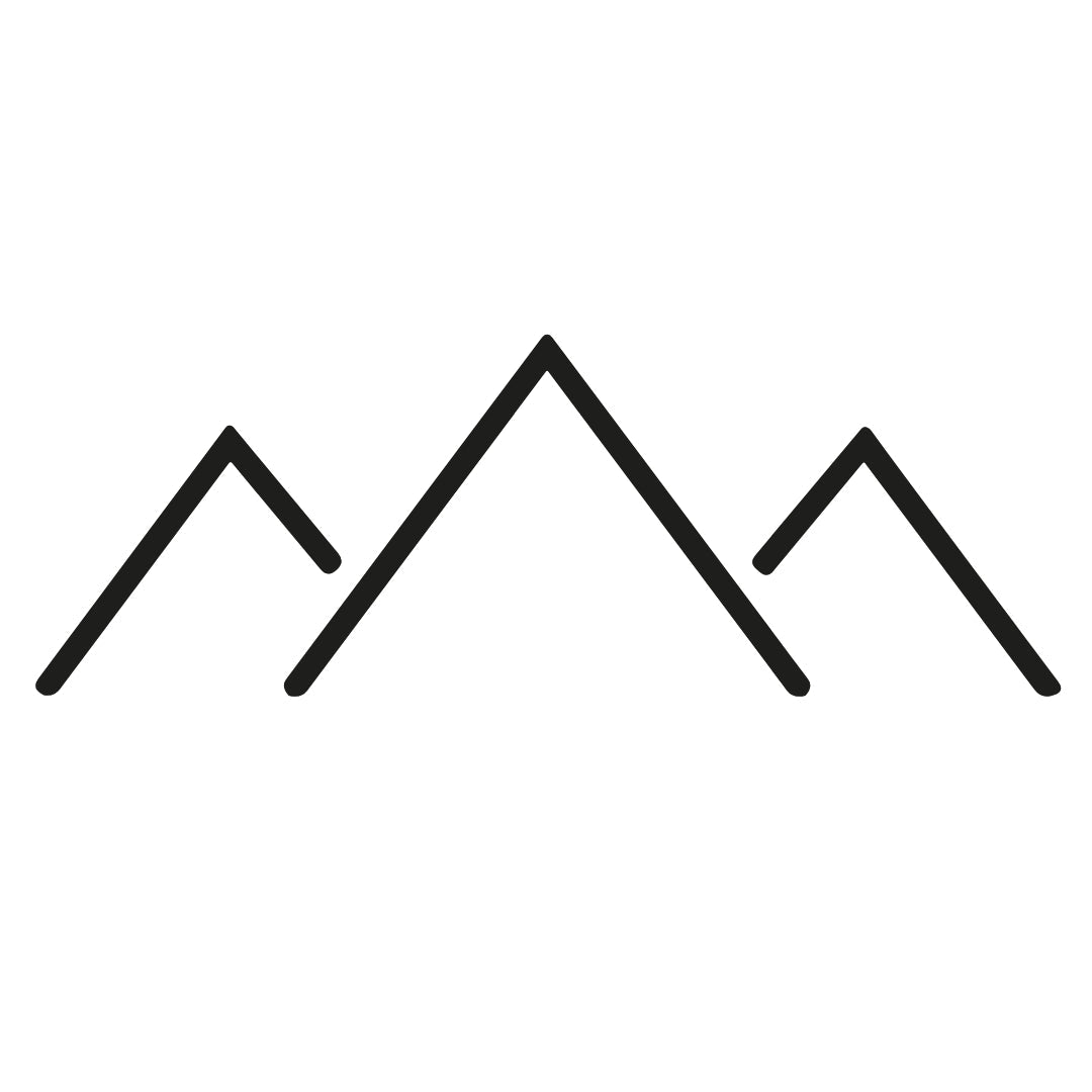 Fine line mountain range temporary tattoo - 2 | Temporalis