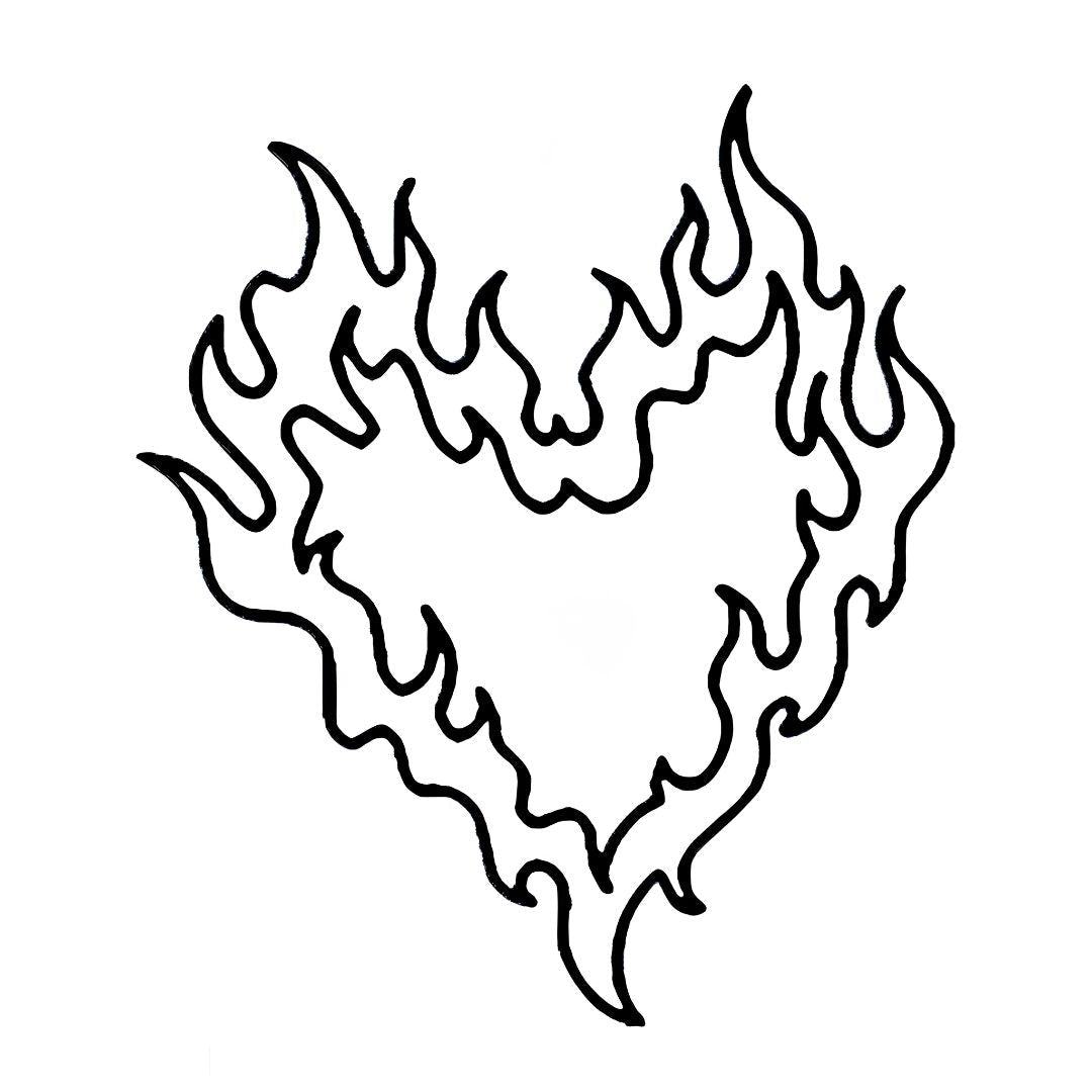 Flaming Heart Tattoo - 2 | Temporalis