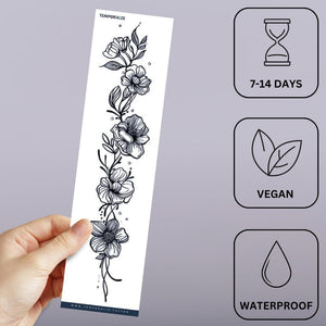 Floral Branch Garland Tattoo - 3 | Temporalis