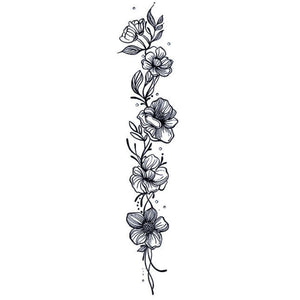 Floral Branch Garland Tattoo - 2 | Temporalis