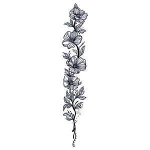 Floral Branch Tattoo - 2 | Temporalis