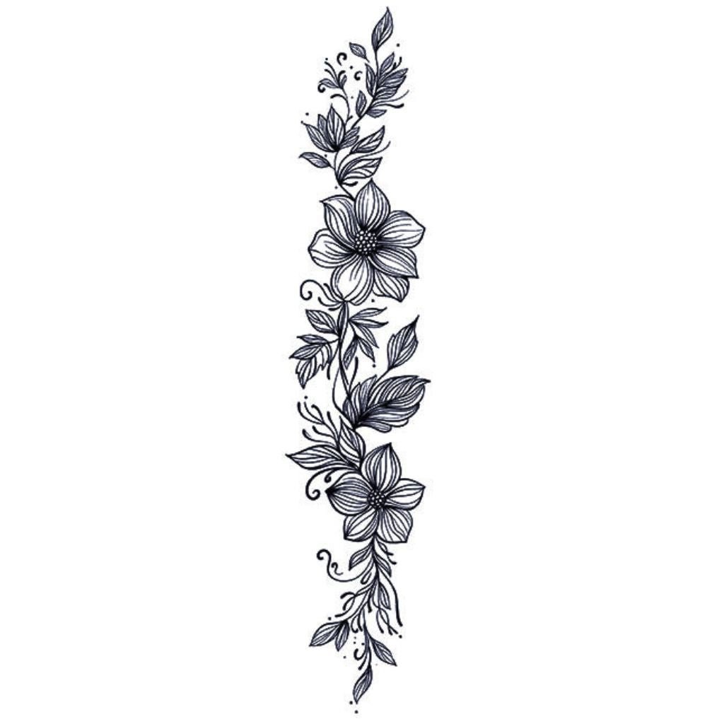 Floral Garland Tattoo - 2 | Temporalis