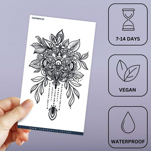 Floral Mandala Chandelier Tattoo - 3 | Temporalis