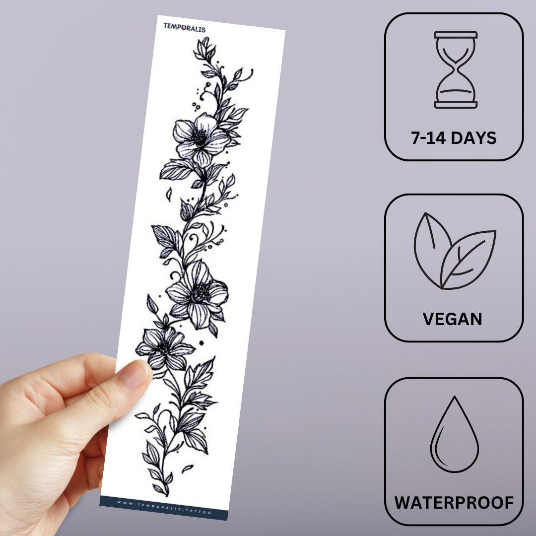 Floral Vine Garland Tattoo - 3 | Temporalis