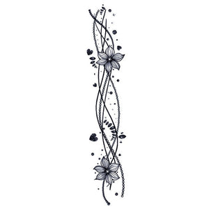 Floral Wave Jewelry Tattoo - 2 | Temporalis