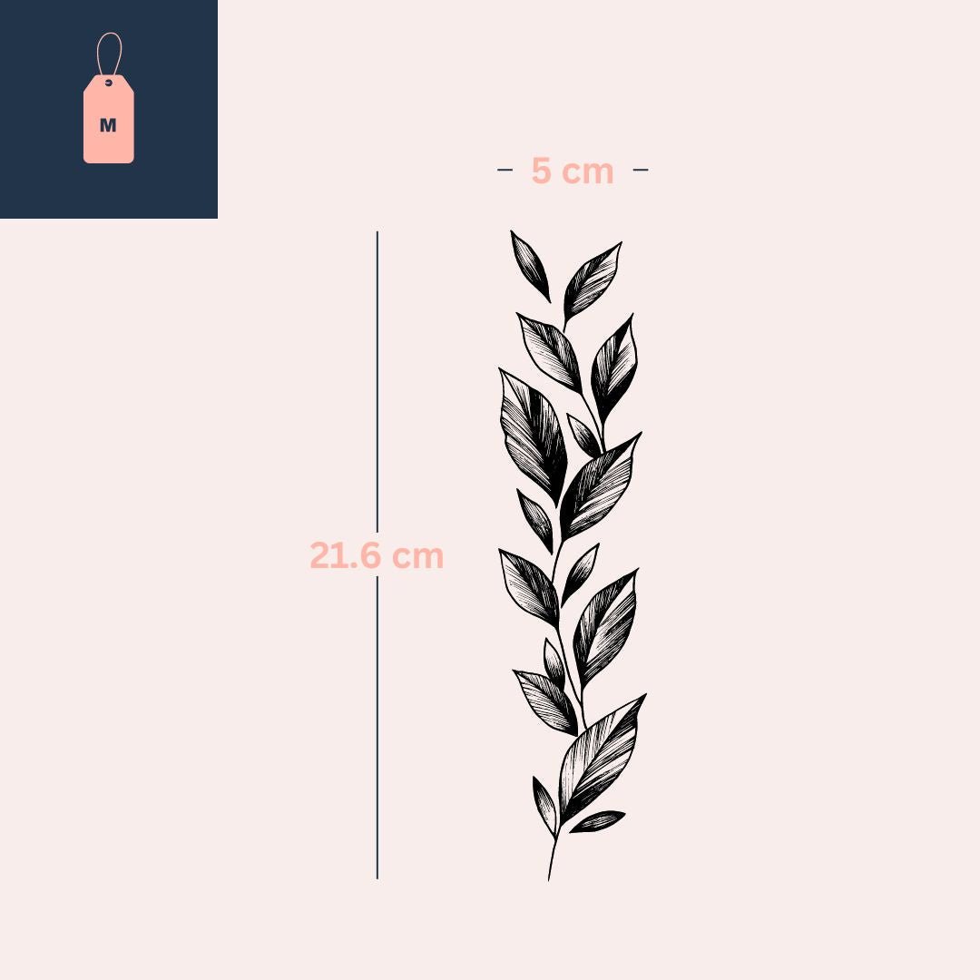 Flowering branch with butterflies temporary tattoo - 4 | Temporalis