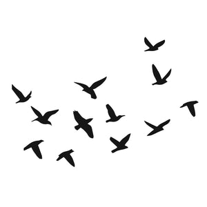 Flying Birds Flock Tattoo - 1 | Temporalis