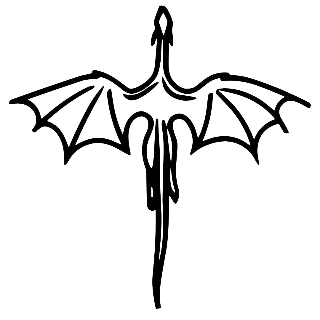 Flying dragon temporary tattoo - 2 | Temporalis