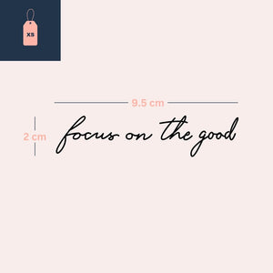 Focus on the good script temporary tattoo - 4 | Temporalis