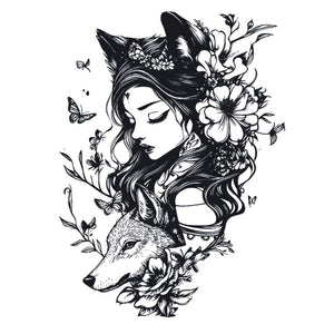 Fox Girl and Wolf Tattoo - 2 | Temporalis
