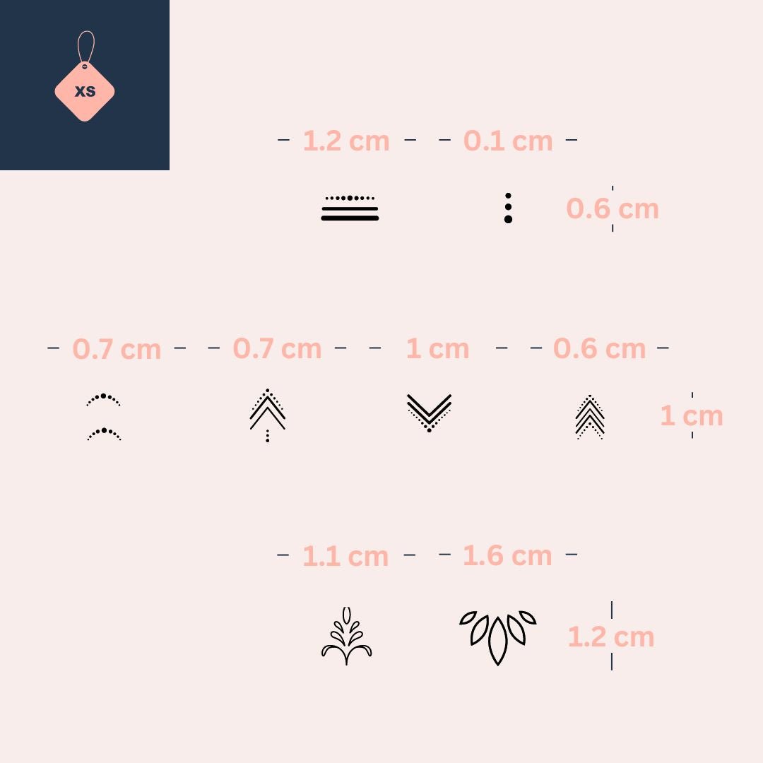 Geometrisk fingertatoveringssæt 3 - Temporalis® - Midlertidig tatovering