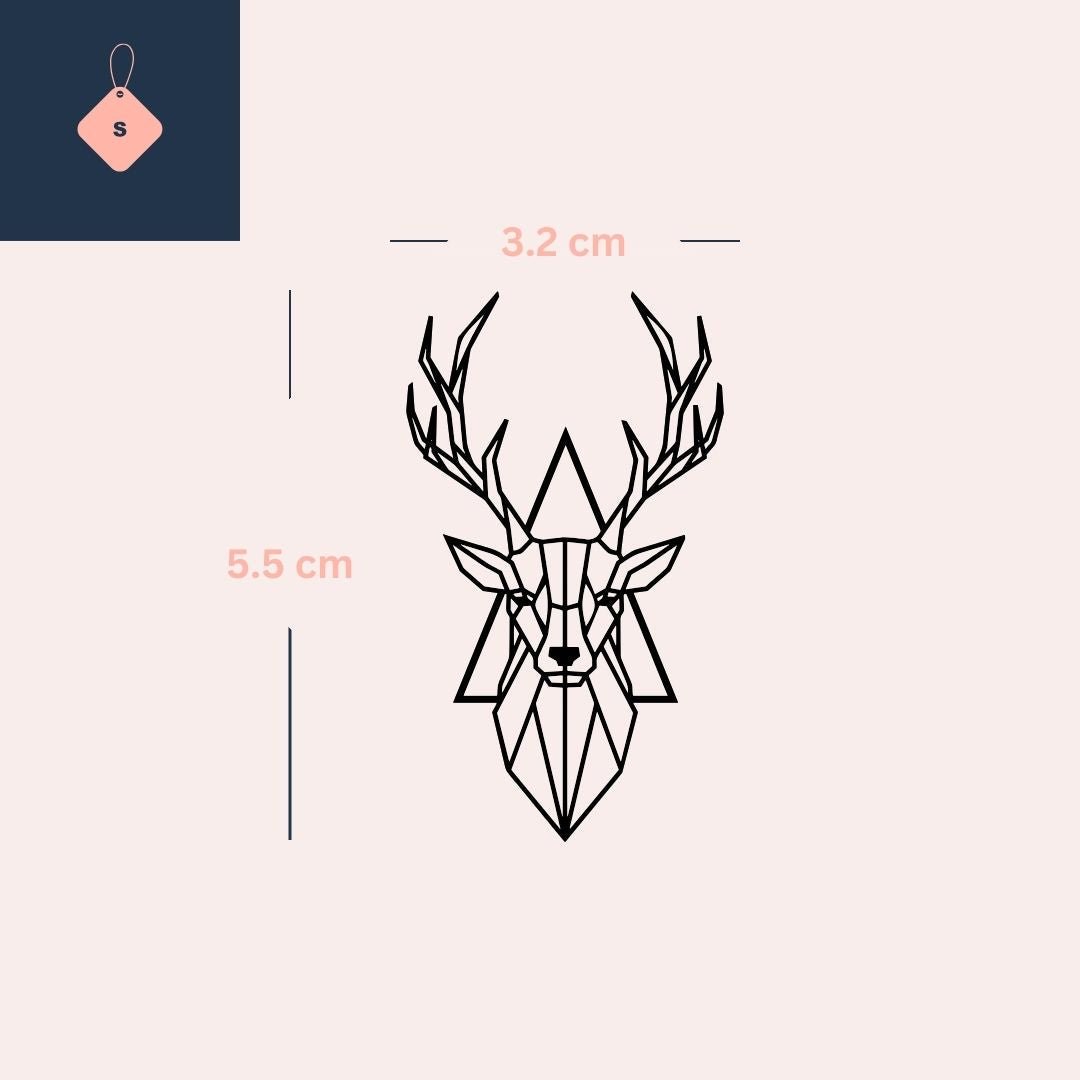 Geometric Stag 3 - Temporalis® - Tatuaż tymczasowy