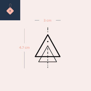 Triángulos de simetría geométrica 3 - Temporalis® - Tatuaje temporal