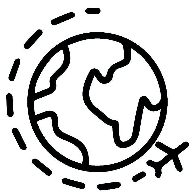 Globe and plane temporary tattoo - 2 | Temporalis