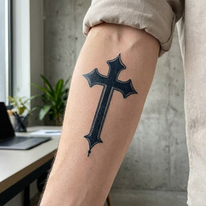 Gothic Cross Tattoo - 1 | Temporalis