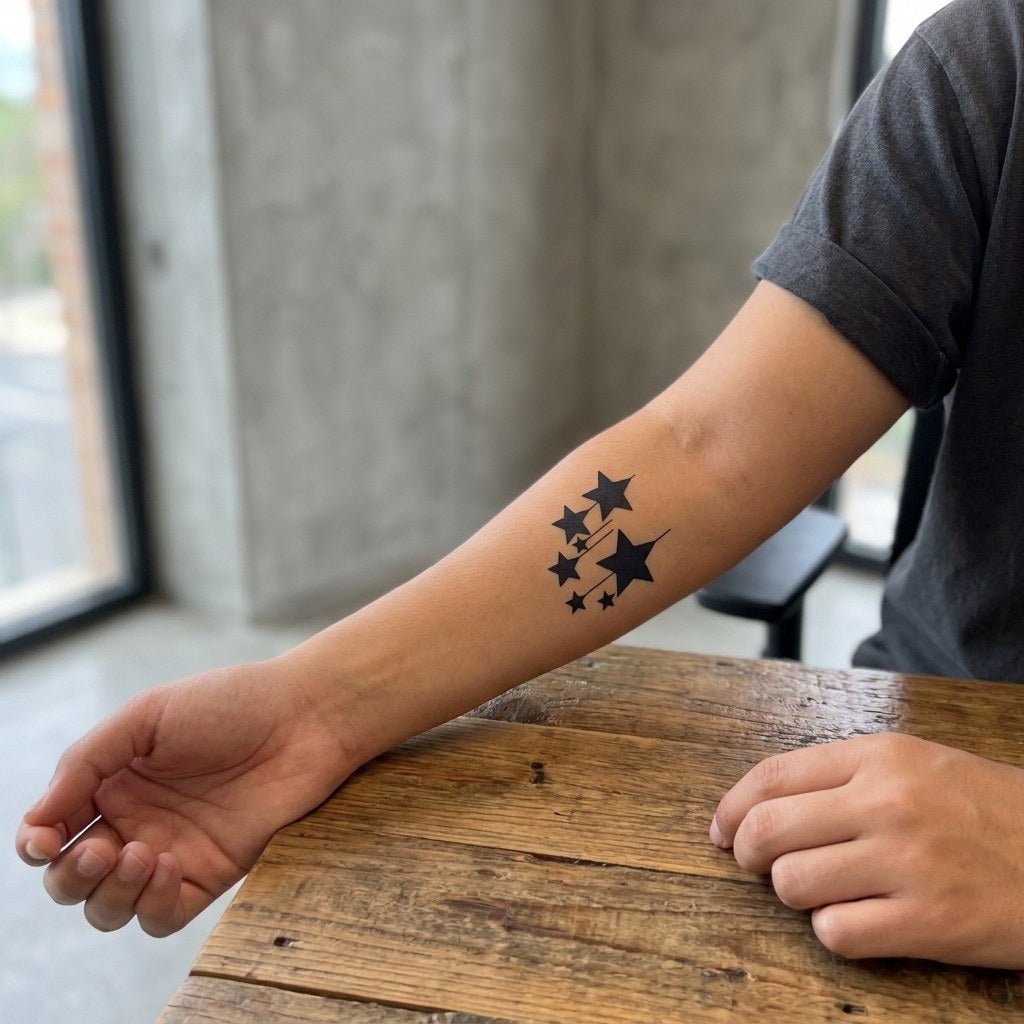 Hanging Stars Tattoo - 1 | Temporalis