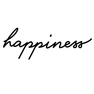 Happiness cursive script temporary tattoo - 2 | Temporalis