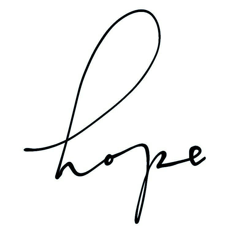 Hope calligraphy temporary tattoo - 2 | Temporalis