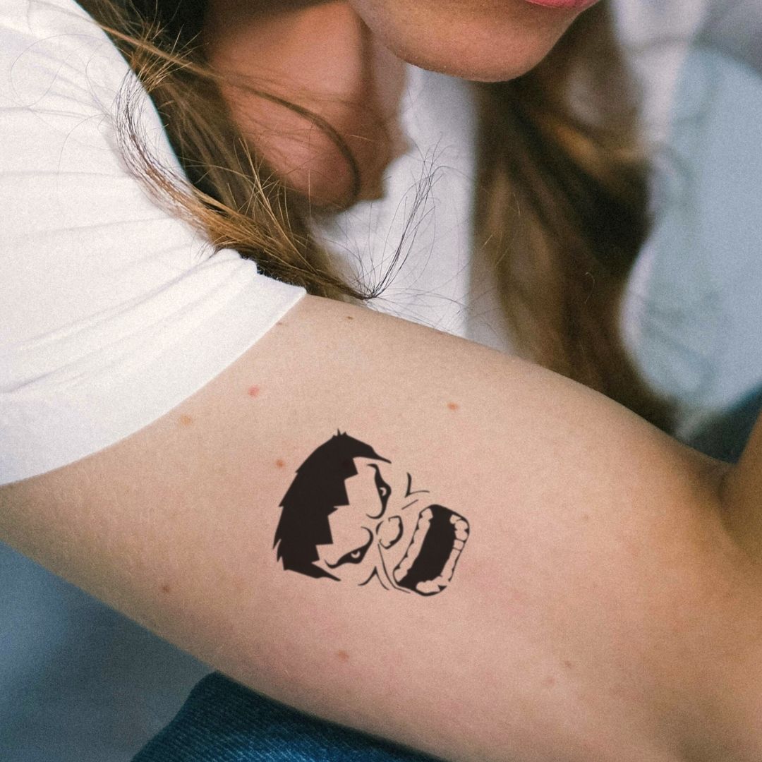 Hulk angry face temporary tattoo - 1 | Temporalis