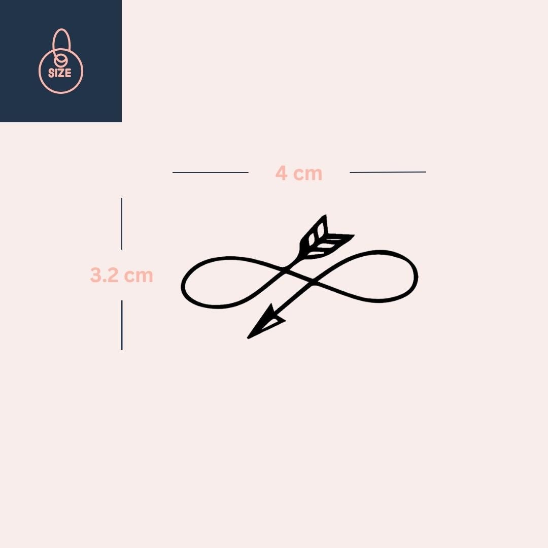 Infinity Arrow Temporary Tattoo - 4 | Temporalis