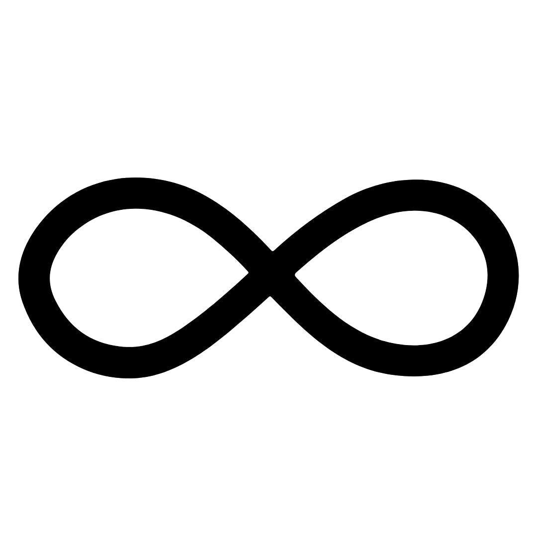 Infinity symbol temporary tattoo – bold line - 2 | Temporalis