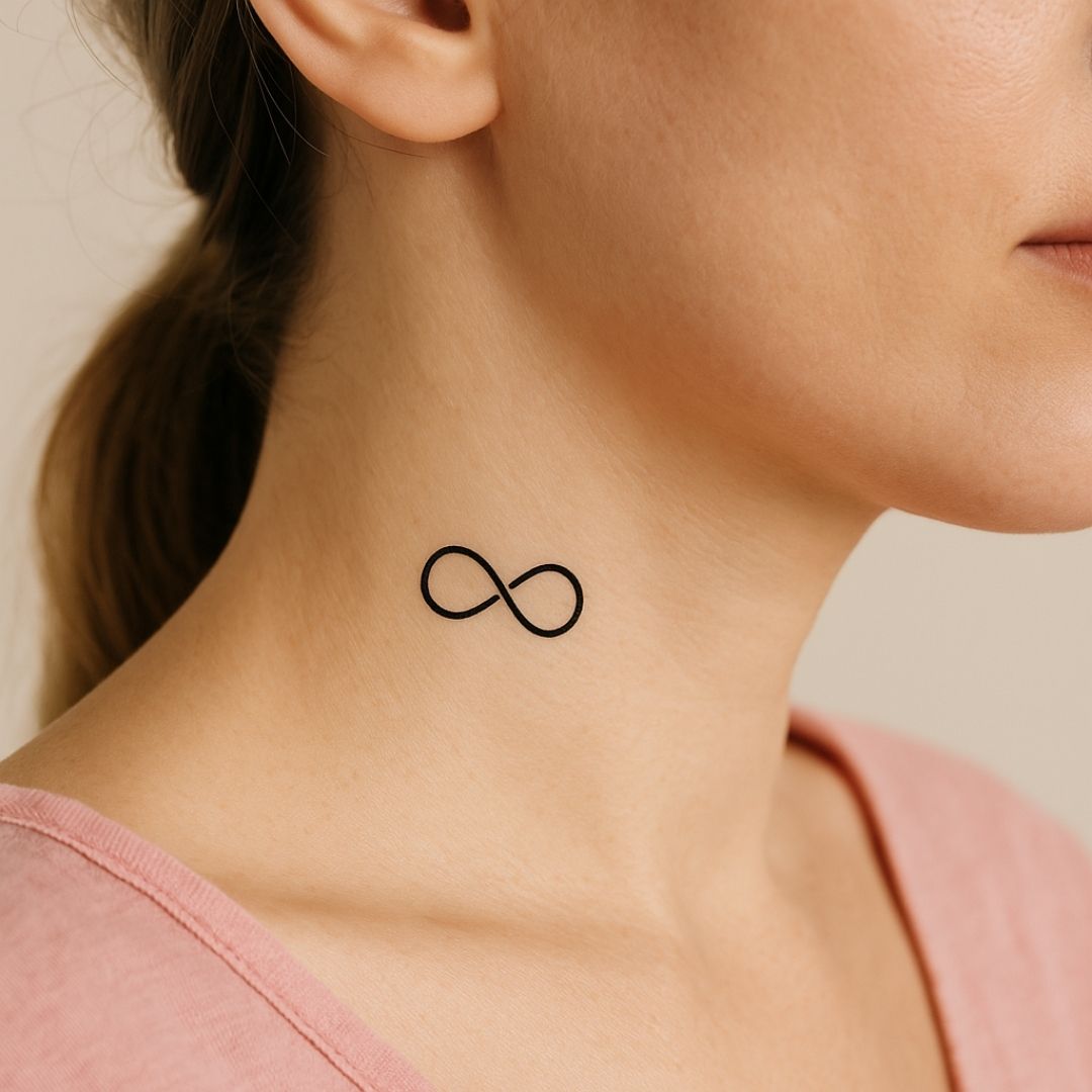 Infinity Symbol Temporary Tattoo – Continuous Line - 1 | Temporalis