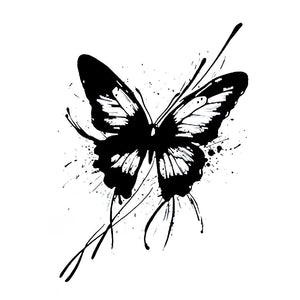 Ink Splash Butterfly Tattoo - 2 | Temporalis