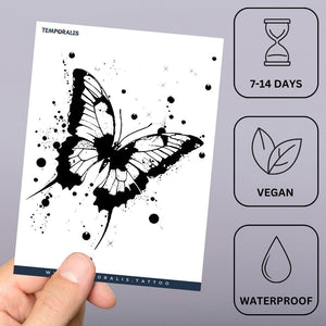 Ink Splash Butterfly Tattoo - 3 | Temporalis