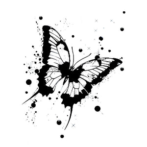 Ink Splash Butterfly Tattoo - 2 | Temporalis
