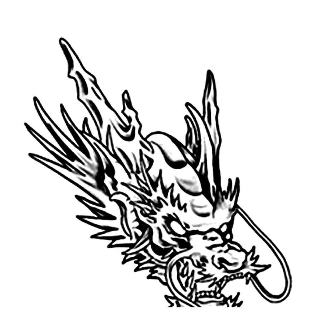 Japanese Dragon Head Tattoo - 2 | Temporalis