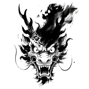 Japanese Dragon Head Tattoo - 1 | Temporalis