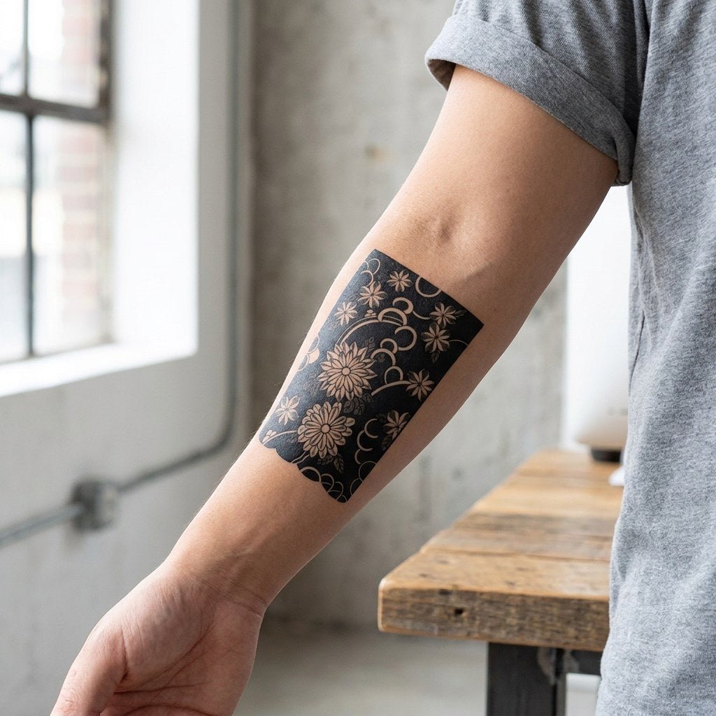 Japanese Floral Sleeve Tattoo - 1 | Temporalis