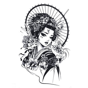 Japanese Geisha Tattoo - 2 | Temporalis